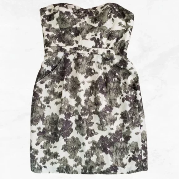 J.Crew Strapless Silk Dress Size 6 - Picture 2 of 7